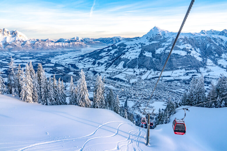 Hahnenkammbahn im Winter Hahnenkammbahn im Winter
