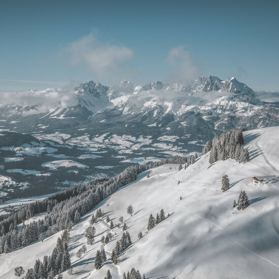 Aussicht bei einer Skitour in Kitzbühel