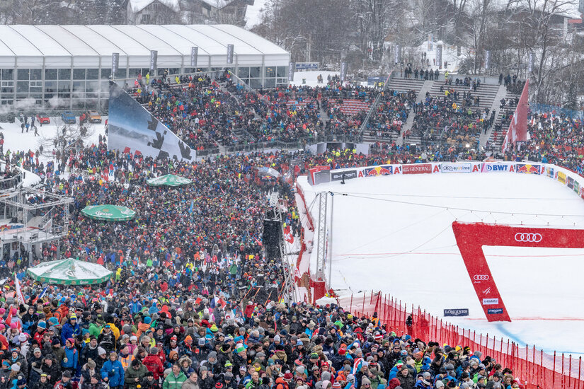 Zielgelände beim Hahnenkamm-Rennen
