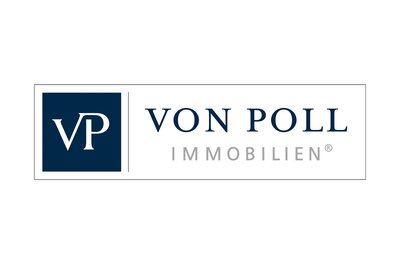 Makler Das Logo von Von Poll Immobilien zeigt die Buchstaben "VP" in blau und den Schriftzug "VON POLL IMMOBILIEN" in grau. Es vermittelt einen professionellen und modernen Eindruck.