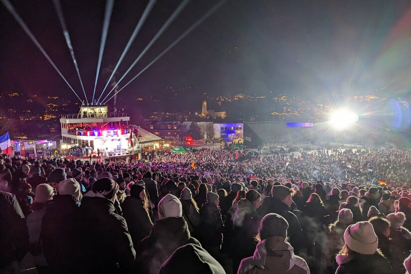 Siegerehrung am Hahnenkamm-Rennen