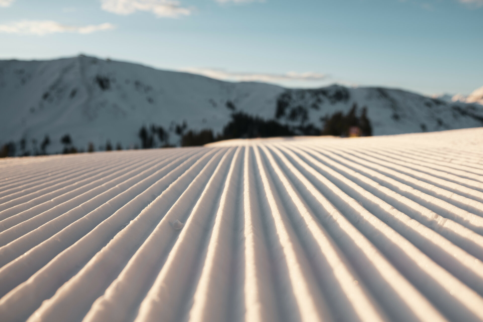 Ski conditions at the KitzSki ski resort in Kitzbühel