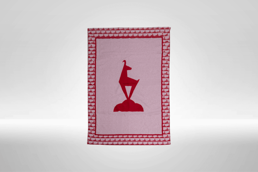 Decke mit Gams rot Kitzshop