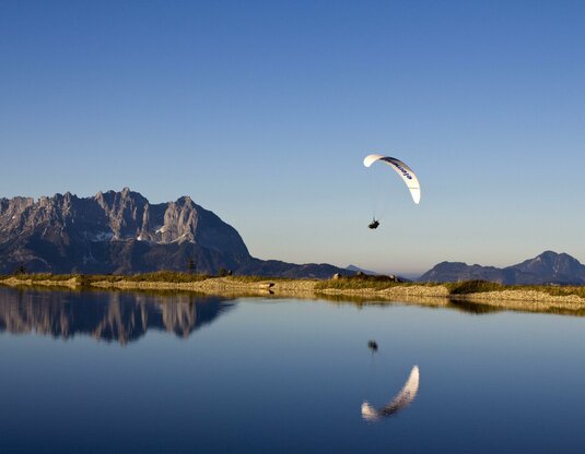 Tandem Paragleiten in Kitzbühel Thermikflug (Sommer)